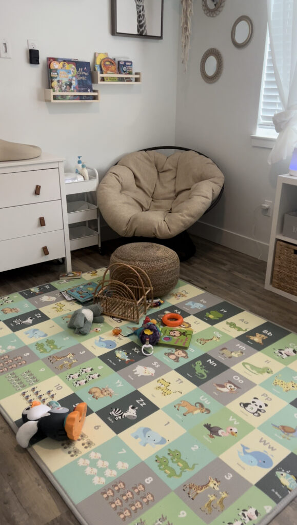 nursery room set and office set up 